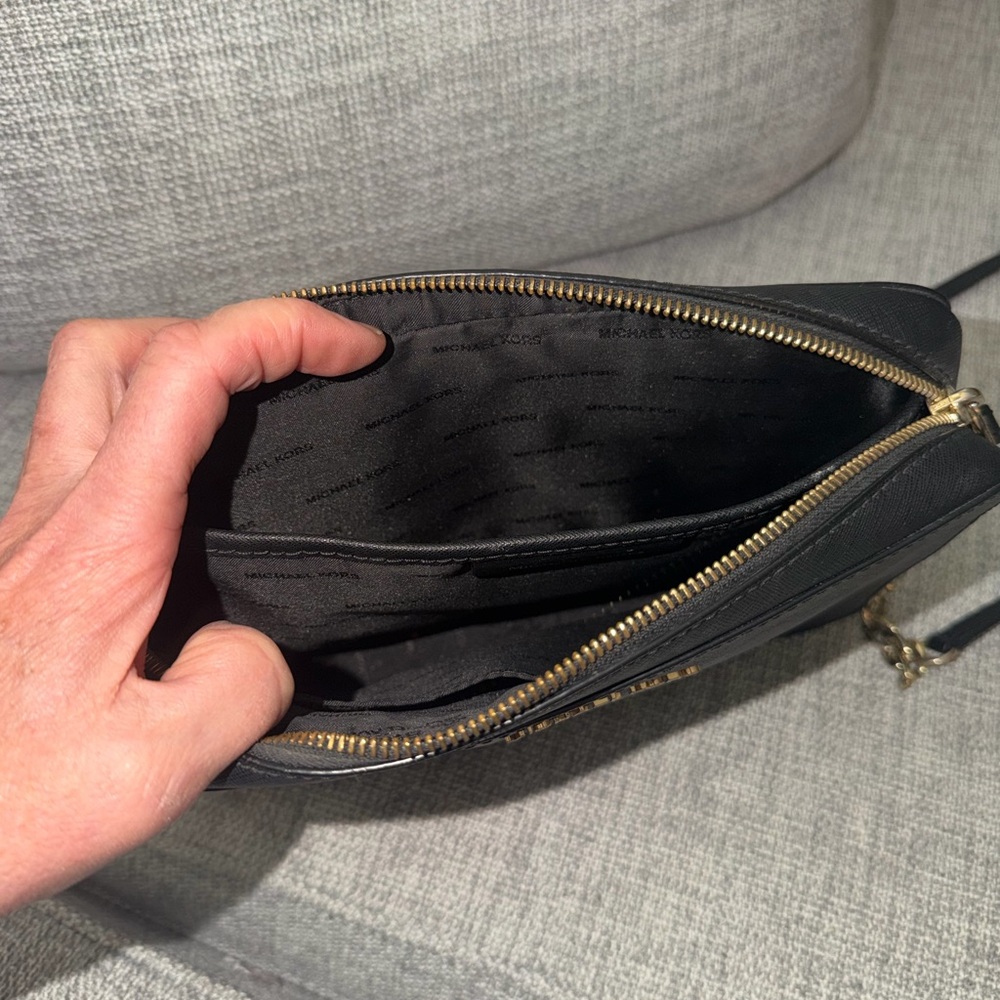 Michael Kors Black and Gold Crossbody Bag - Picture 4 of 6